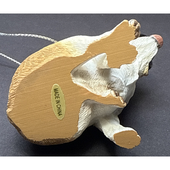 Vintage Sandicast Bulldog Puppy Dog Fawn Ornament Hat Box - Picture 10 of 16